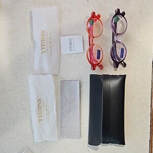 2 Pack Fashion Reading Glasses for Women - Blue Light Blocking G…